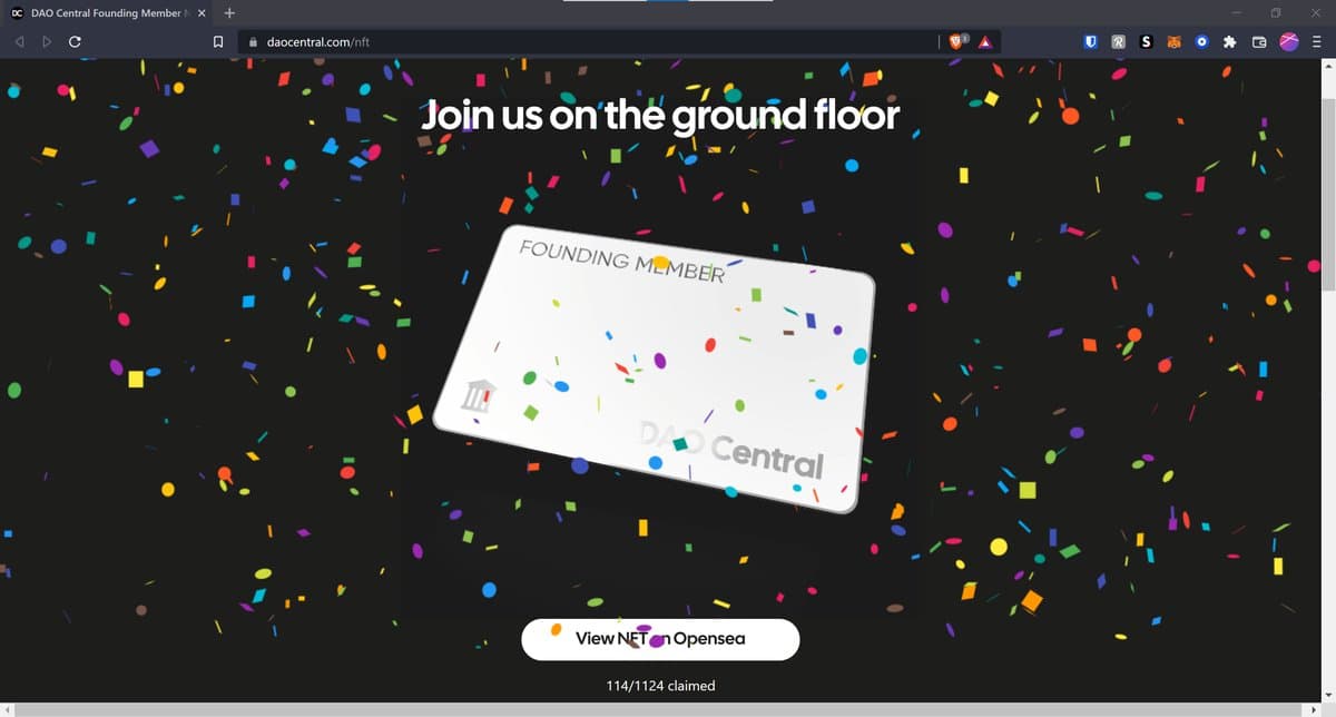Just joined @DAOCentral as a Founding Member! 

Congrats on the launch @steventey! 👏🏽

Very excited to see where you take this 😎 