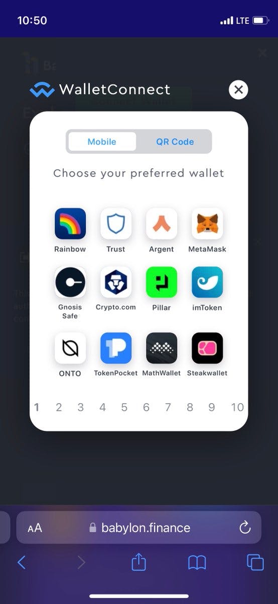 Babylon is now mobile compatible!

Supporting the best mobile wallets including@argentHQ @TrustWallet and many more.

📱📱📱

#DeFi #DeFiTogether 