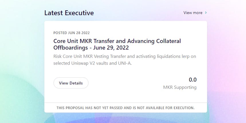 The latest Executive Proposal is now live on the Maker Governance portal!

We encourage $MKR holders and Delegates to consider voting on this Executive Proposal if they support the following changes to @MakerDAO.

<a style='color: rgb(29,161,242); font-weight:normal; text-decoration: none' href='http://vote.makerdao.com' target='_blank'>vote.makerdao.com</a>

👇🗳

1/ 