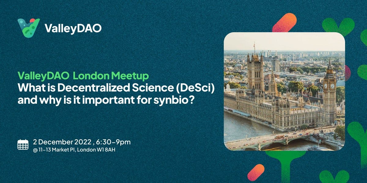 Reminder to grab your tickets for the ValleyDAO London Meetup this Friday (6:30pm)! 