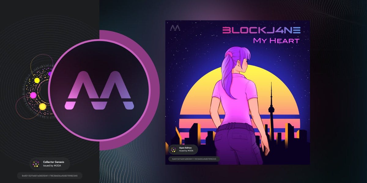 ANNOUNCING

The MODA x @BlockJanes collaboration “My Heart”

The latest #modadrops track ✨

Discover the music:

<a style='color: rgb(29,161,242); font-weight:normal; text-decoration: none' href='https://moda.audio/blockj4ne' target='_blank'>moda.audio/blockj4ne</a> 