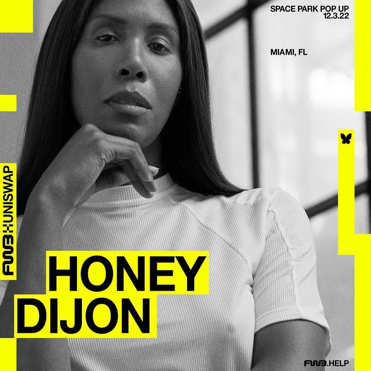 🪩 TOMORROW: the squad is linking up with @Uniswap in Miam to bring you an all night heater featuring @HONEYDIJON + friends 
🍯😮‍💨🦄🌴✨🐥🐥📍

RSVP: <a style='color: rgb(29,161,242); font-weight:normal; text-decoration: none' href='http://fwb.help/events' target='_blank'>fwb.help/events</a> 